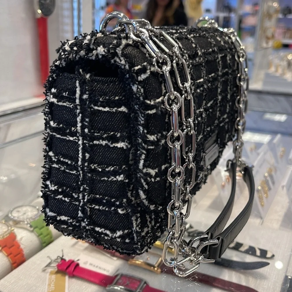 MICHAEL KORS
Tribeca Large Frayed Denim Shoulder Crossbody Bag
NWT - Picture 8 of 16